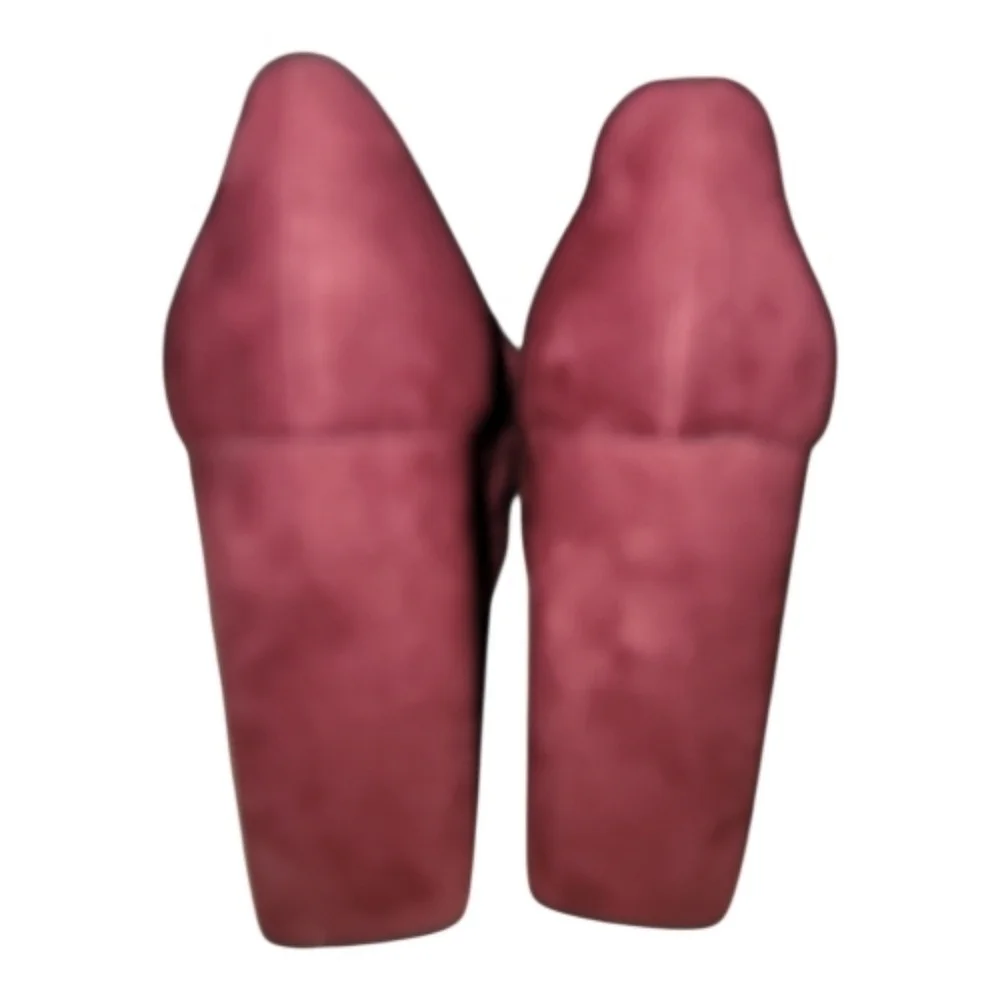 Open Edit Lainey Burgundy Platform Loafers heels 8.5